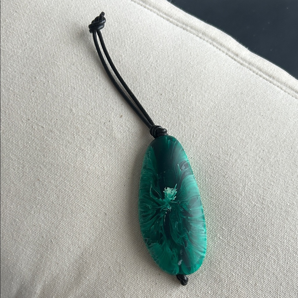 Bag Charm / Accessory Vibrant Green Resin